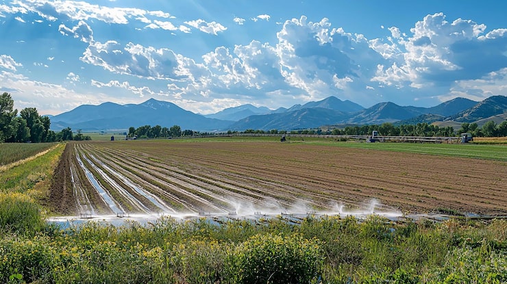 advanced irrigation system enhancing agriculture scenic mountain landscape_1326450 2125